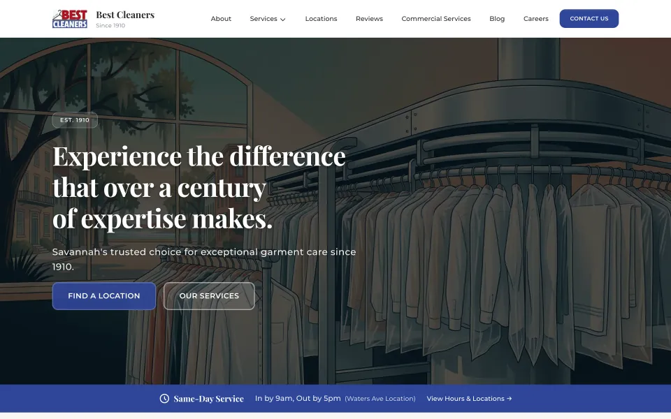 Best Cleaners & Laundry homepage